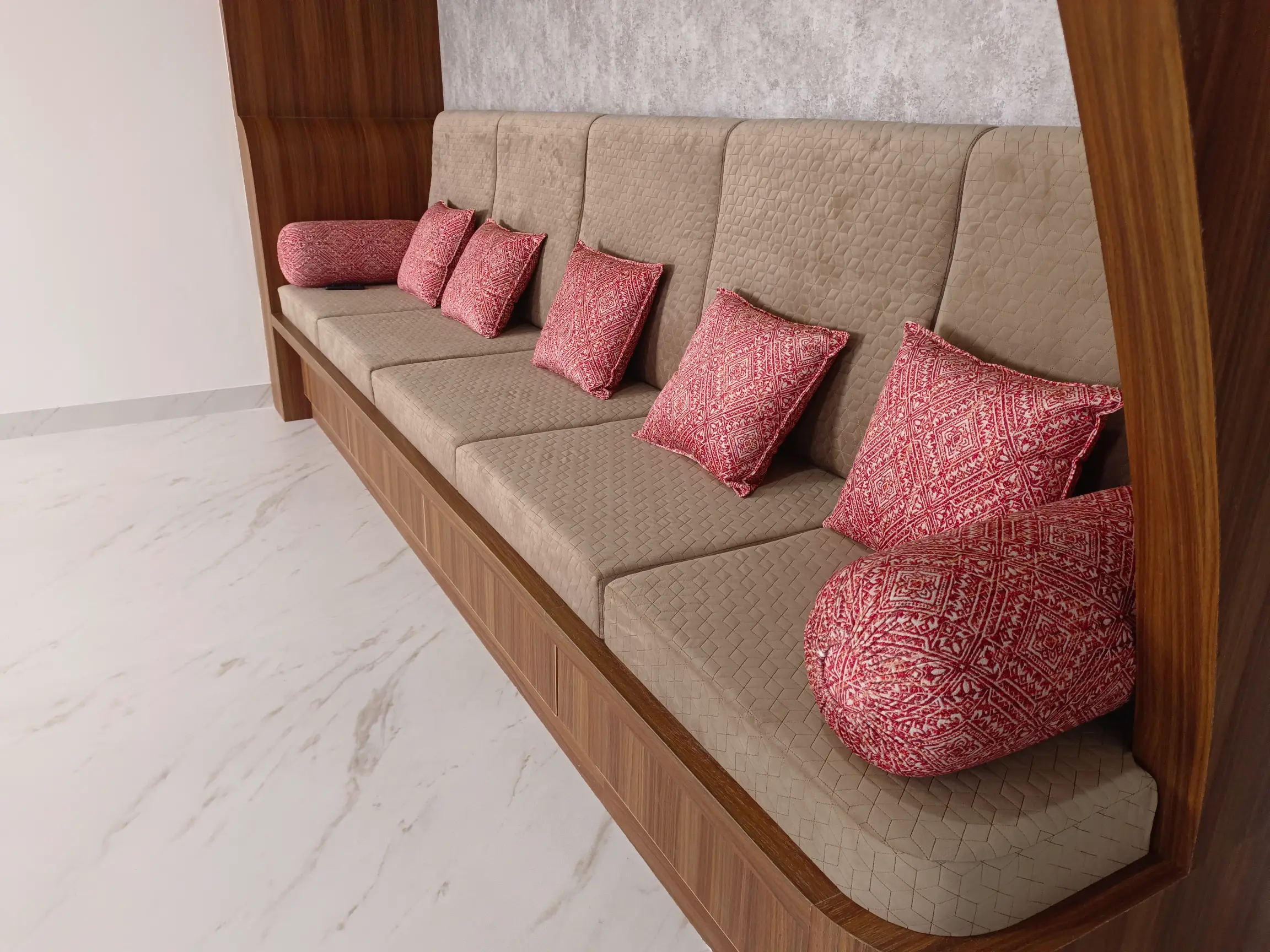 Comfortable upholstered bedroom