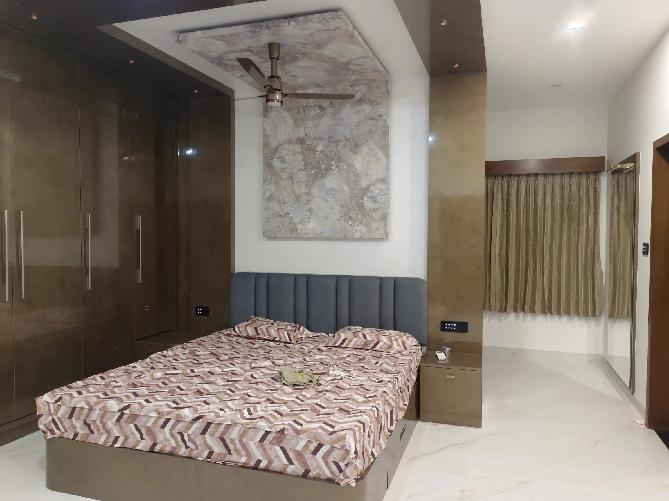 Styled room with decorative wall
